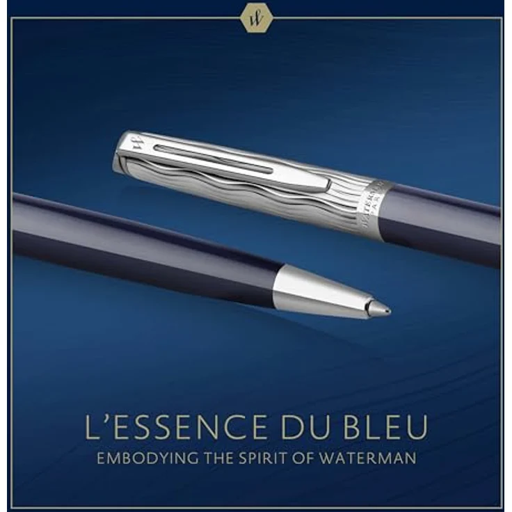 Waterman Hemisphere L'Essence du Blue, Schreibstift Special Edition in Dunkelblau, elegantes Design mit metallischem Finish – Bild 2