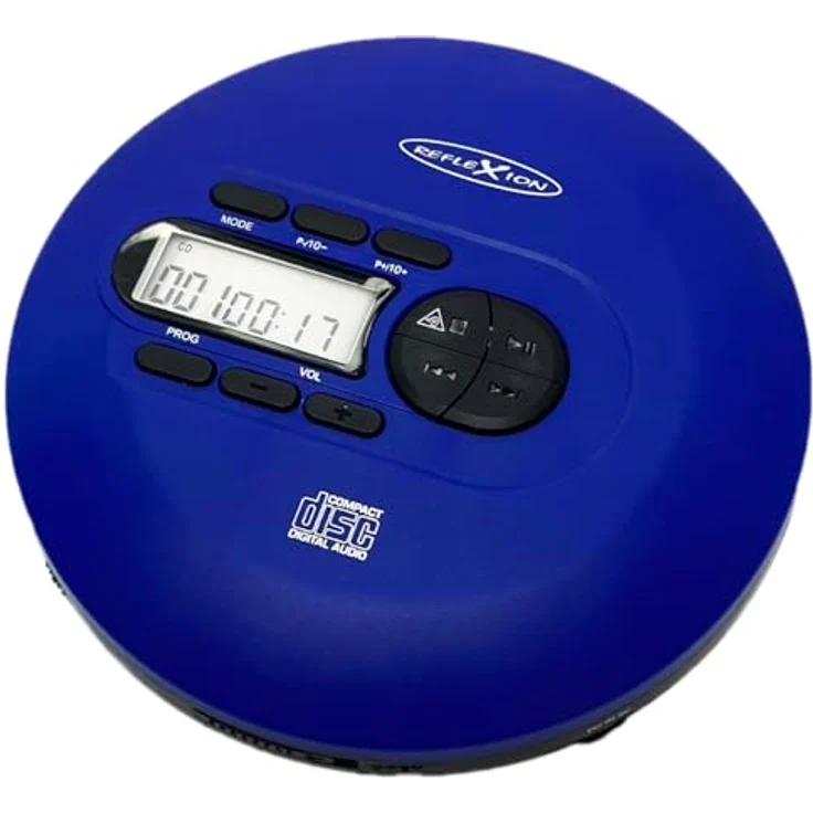 Reflexion PCD520MF/BL Tragbarer CD-Player, unterstützt CD, CD-R, CD-RW und MP3, blau – Bild 3