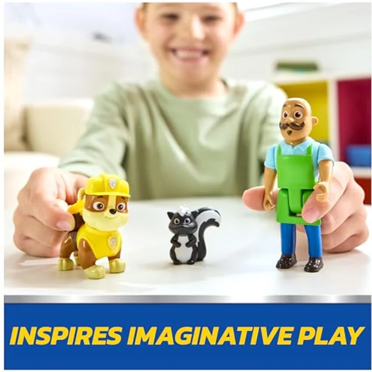 PAW PATROL Figurenpaket Rubble & Mr. Porter, Sammelfiguren mit beweglichen Gliedmaßen, für Kinder ab 3 Jahren, 3 Figuren – Bild 2