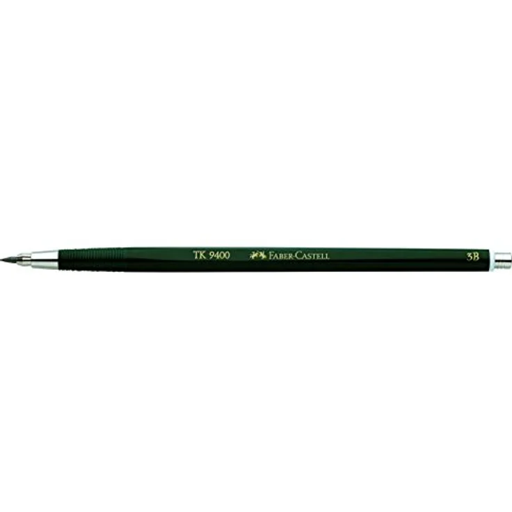 Faber-Castell TK9400 3B, Fallminenstift zum Zeichnen und Skizzieren, dunkelgrüner Schaft – Bild 2