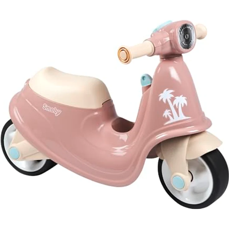 Smoby Scooter Pink, Laufrad mit mechanischem Zündschlüssel, Lenkblockierung und Flüsterrädern, für Kinder ab 18 Monaten – Bild 1