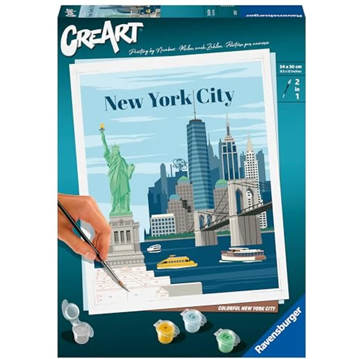 Ravensburger CreArt - Malen nach Zahlen 23686 - Colorful New York City - ab 12 Jahren – Bild 1