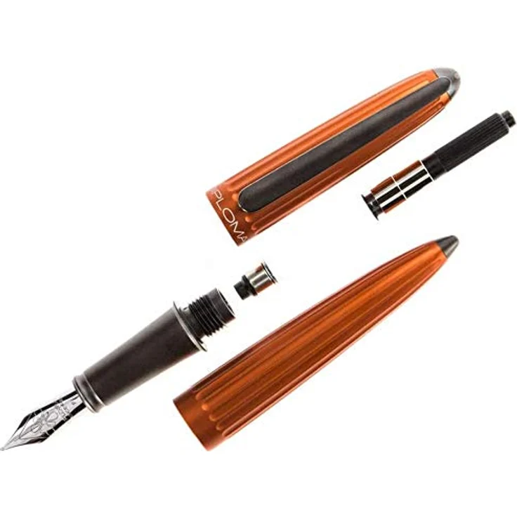 DIPLOMAT Füllhalter Aero orange, Edelstahlfeder, MADE IN GERMANY, Tintenkonverter inklusive – Bild 6