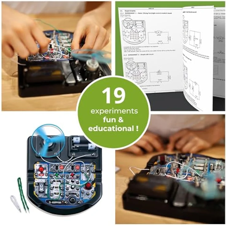 Velleman Elektronischer Projektbaukasten K8200, 18 Experimente mit LED, Ventilator und Sound für Kinder ab 8 Jahren – Bild 3