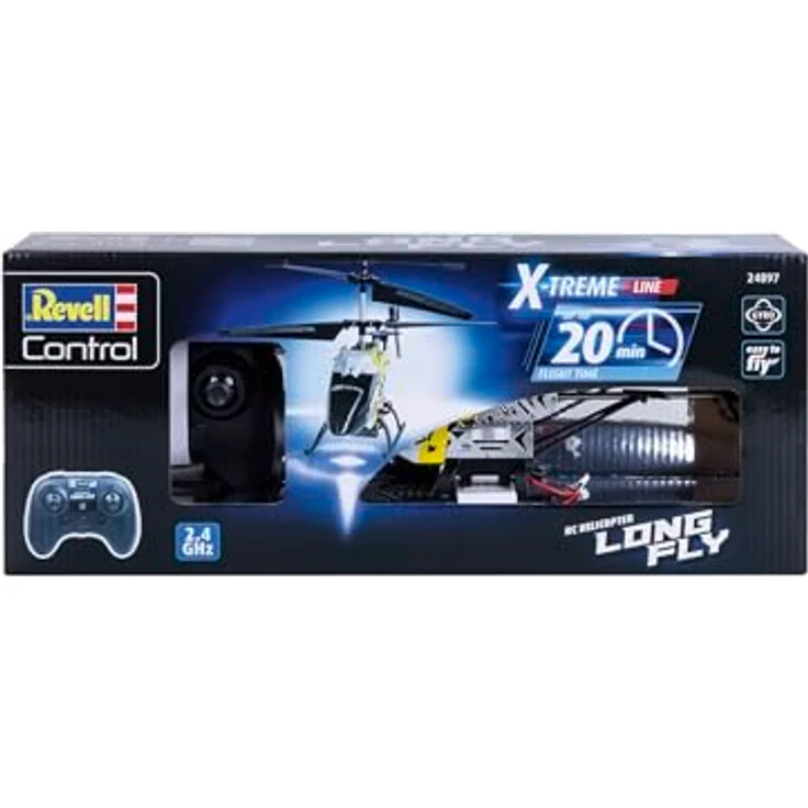 Revell Control 24897 RC X-Treme Hubschrauber "Long Fly", 4CH mit 2,4 GHz Steuerung und 20 Minuten Flugzeit – Bild 3