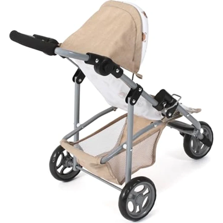 Bayer Chic 2000 Puppenbuggy Lola, Jogging-Buggy für Puppen bis ca. 50 cm, Bärchen beige – Bild 3