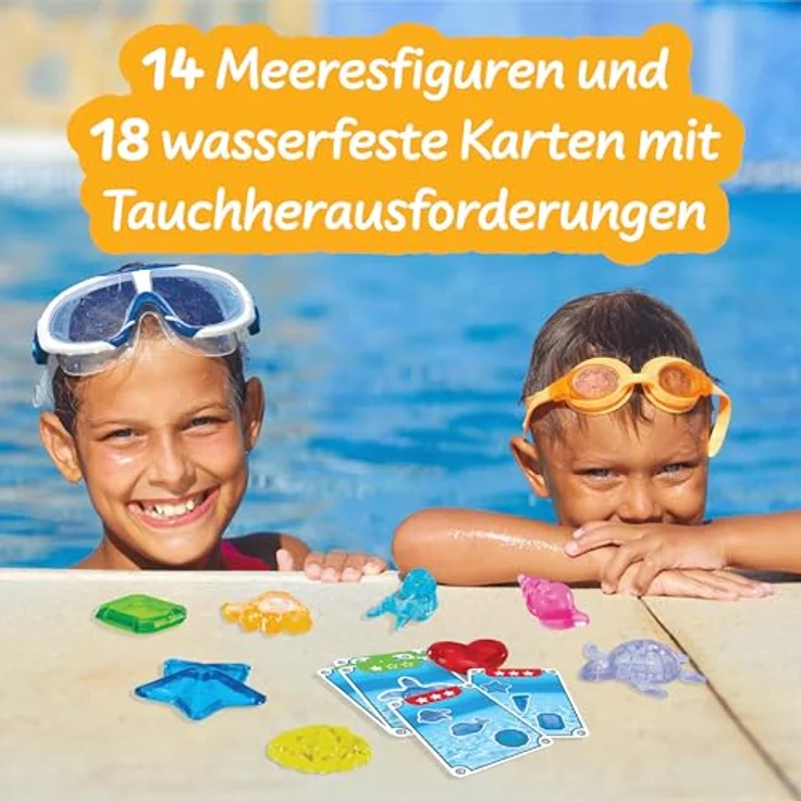 Science4you Wasserspiele für Kinder, Tauchspielzeug mit 14 Meeresfiguren und 18 wasserfesten Karten, lustige Poolspiele für Jungen und Mädchen ab 3 Jahren – Bild 4