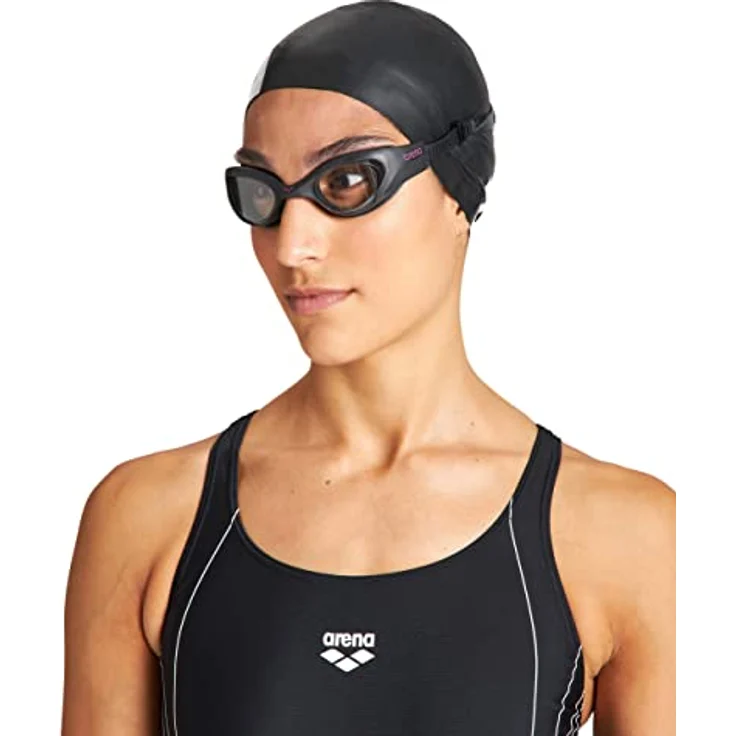 ARENA The One Anti-Fog Schwimmbrille Damen, Schwimmbrille mit Breiten Gläsern, UV-Schutz, Selbstjustierender Nasensteg, Orbit-Proof Dichtungen, Weiß (Smoke-White-Purple) – Bild 5