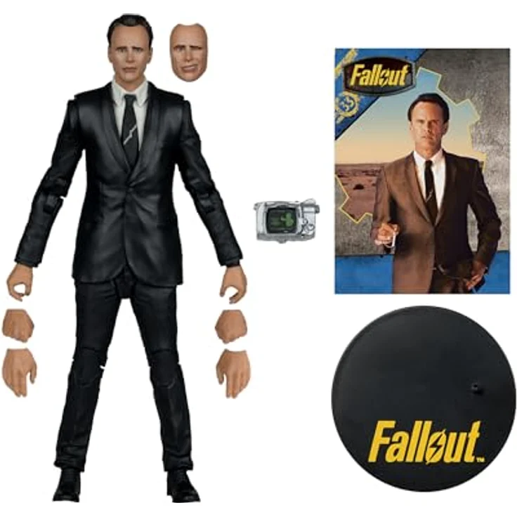 McFarlane Fallout Action Figure Cooper Howard, Red Platinum Edition, 17 cm mit 22 Artikulationspunkten, Zubehör und Sammelkarte – Bild 2