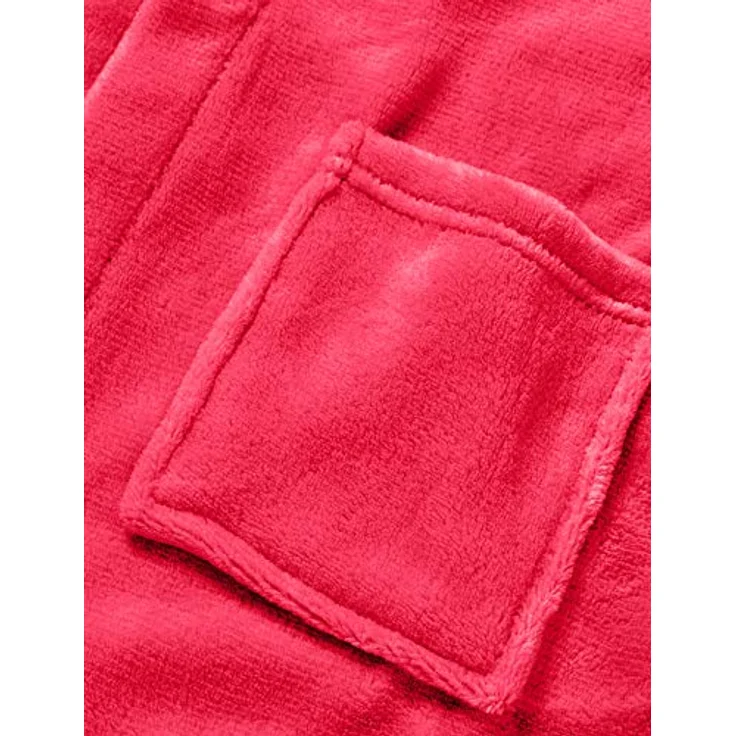 Playshoes Fleece-Bademantel uni pink – Bild 5