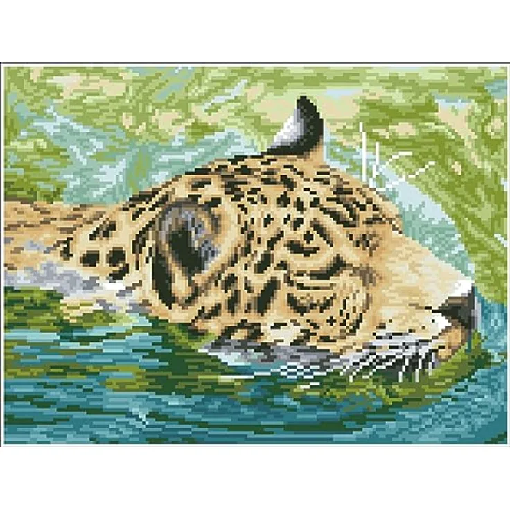 DIAMOND DOTZ DQ8.012 - Original 5D Diamond Painting Squares Set Dschungel Prinz, Kreativset mit 17.595 quadratische Diamant Mosaiksteinen, Malset ca. 31 x 41 cm für Erwachsene und Kinder ab 8 Jahren