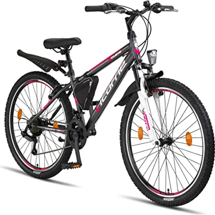 Licorne Bike Guide Premium Mountainbike in 20 24 26 Zoll Fahrrad für Mädchen Jungen Herren und Damen - 21 Gang Schaltung (bei 20 Zoll 18 Gänge)