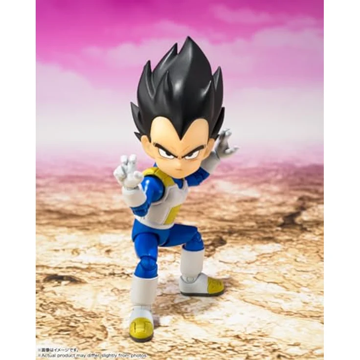 Bandai Dragon Ball Daima S.H.Figuarts Actionfigur Vegeta, Mini 7 cm, detailreich mit Zubehör in Fensterbox – Bild 4