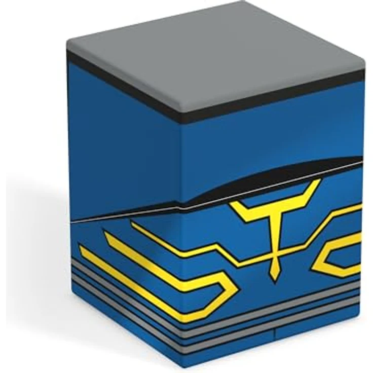 Ultimate Guard Squaroes Boulder 100+, Deckbox für bis zu 100 Double-Sleeve Trading Cards, robust, dunkelgrau mit Darkseid-Motiv, aus 78% nachwachsenden Rohstoffen – Bild 3
