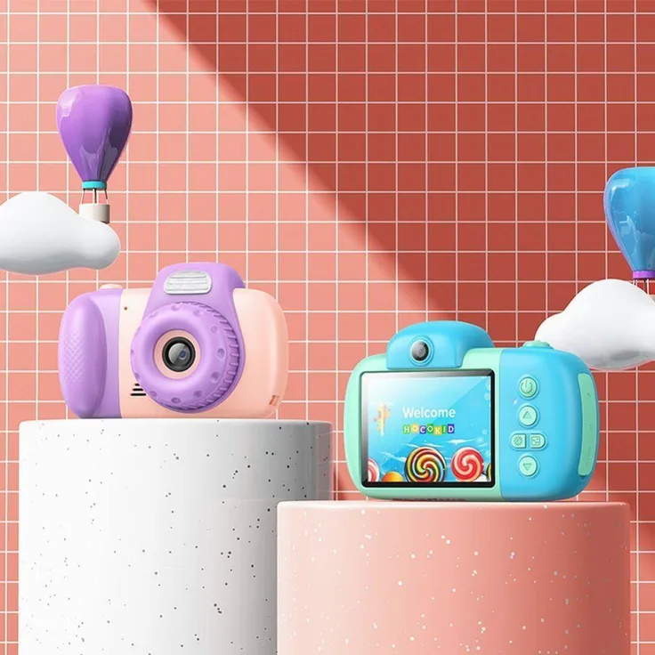 Hoco DV201, Digitale Kinderkamera mit 2 MP Sensor und Full HD Videoaufnahme, pink