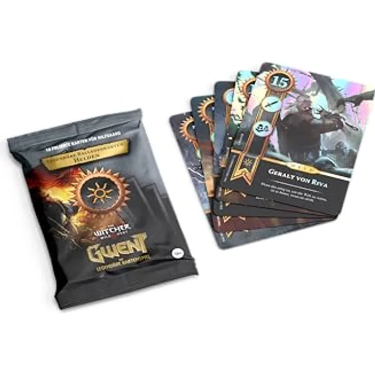 No Loading Games Gwent: Legendäre Balladenkarten Helden – Nilfgaard, Erweiterung, 10 folierte Karten, Kennerspiel für 1-5 Spieler, 14+ Jahre, 30 Minuten Spielzeit