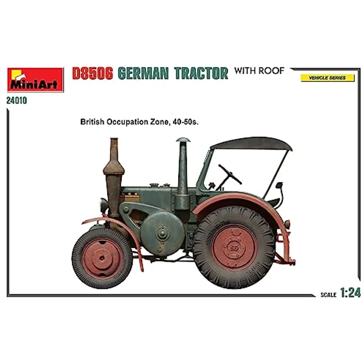 Mini Art 24010 1:24 Dt. Traktor D8506 m. Kabinendach - originalgetreue Nachbildung, Modellbau, Plastik Bausatz, Basteln, Hobby, Kleben, Modellbausatz, Zusammenbauen, unlackiert, MiniArt – Bild 3