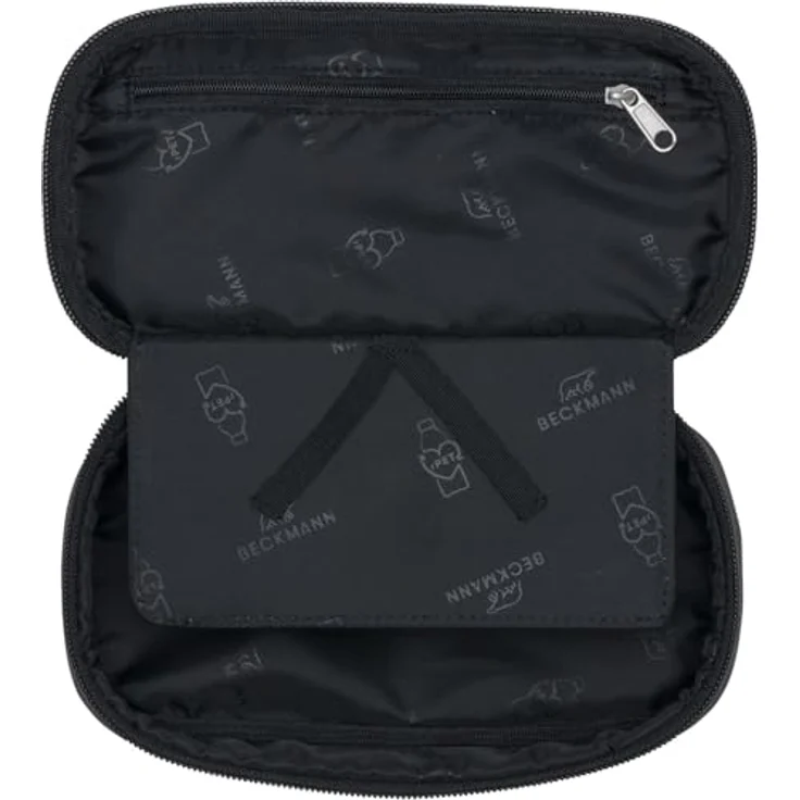 BECKMANN Sport Jr. Ovales Pencil Case, schwarz beschichtet, großzügiges Innenfach, Maße 22 x 11 x 6 cm – Bild 3