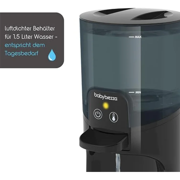 Baby Brezza - Instant Warmer - Intelligenter Flaschenwärmer mit sofortigem Warmwasser in idealer Temperatur für Babyflaschen (Schwarz) – Bild 3