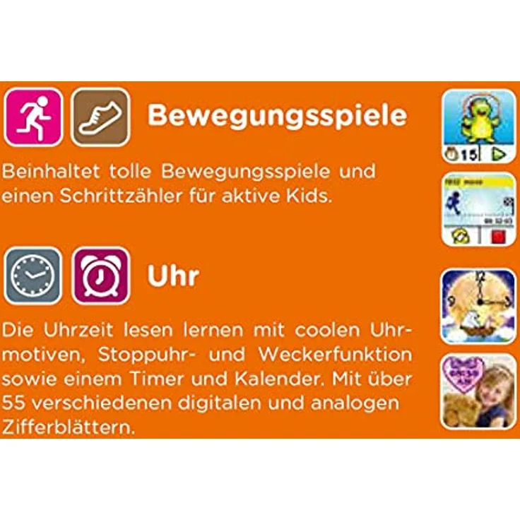 Vtech Electronics Europe BV 80-193834 Kidizoom Smart Watch DX2 ve, Pink mit Blumen – Bild 11