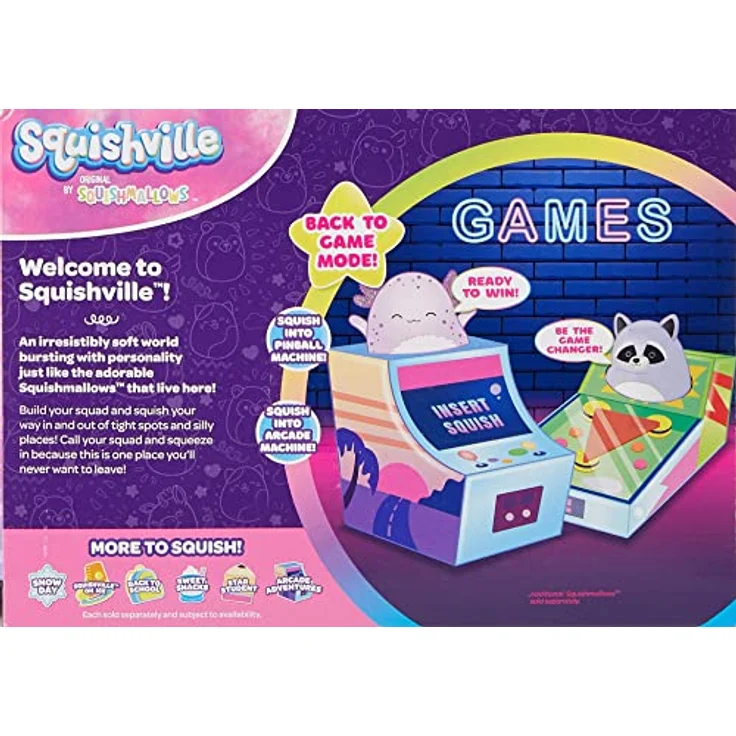 Squishville SQM0322 Arcade Adventures Set – 5,1 cm Plüsch und Zubehör – Mehrfarbig, M – Bild 2