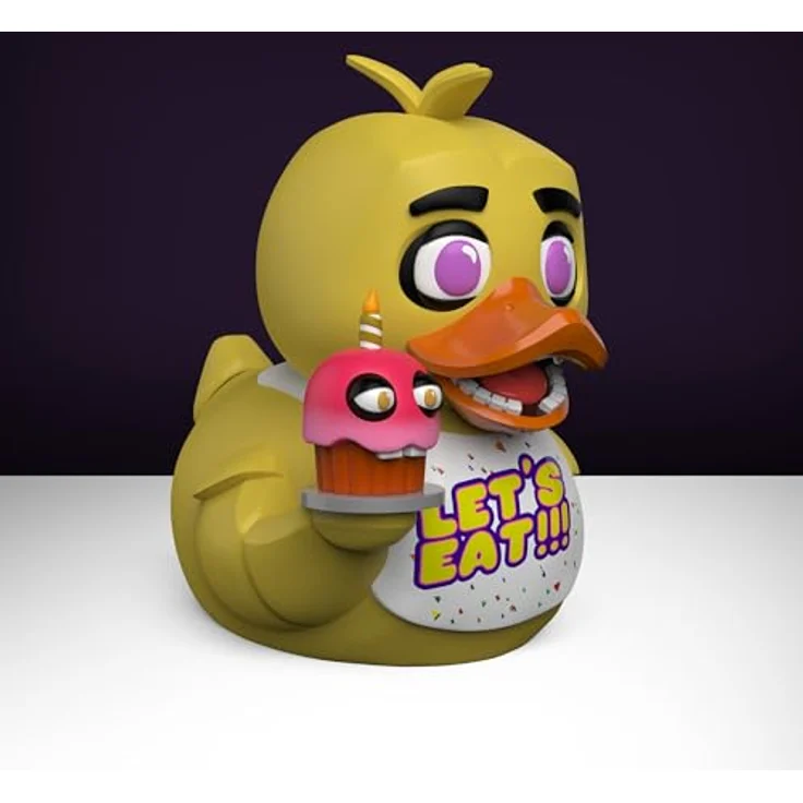 TUBBZ Erstausgabe: Five Nights at Freddy's- Chica Cosplaying-Gummiente Vinylfigur, 9 cm groß, für Fans von FNAF-Merchandise, in Badewannen-Vitrine – Bild 3