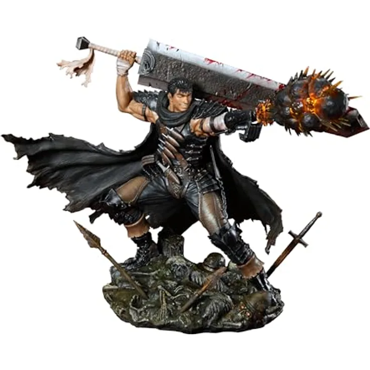Medicos Entertainment Guts Black Swordsman Ver. Statue, 26,5 cm, Berserk, 1/7 Maßstab, detailgetreu gefertigt