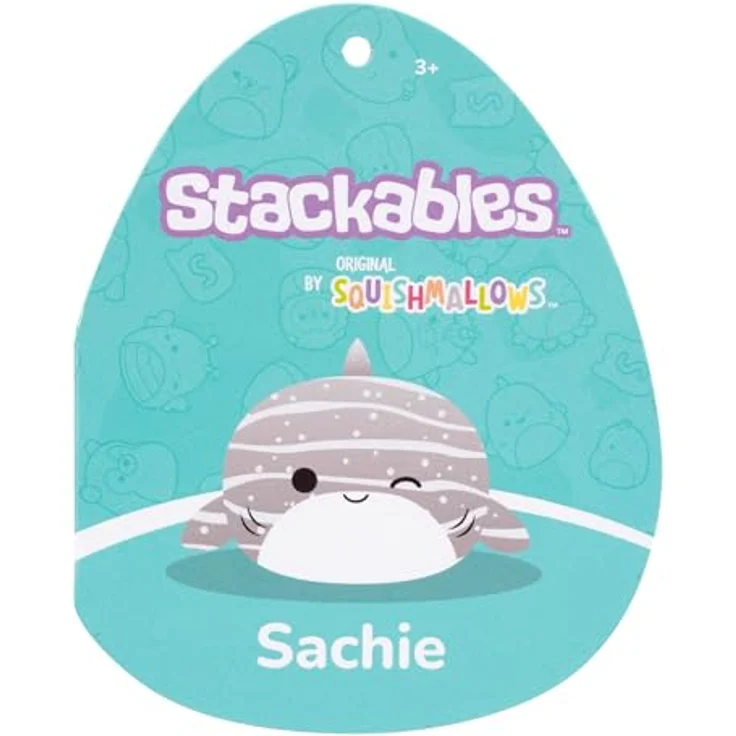 Squishmallows Sachie der Hai 30 cm Stackables, offizielles Jazwares Plüsch, superweiches Kuscheltier – Bild 5
