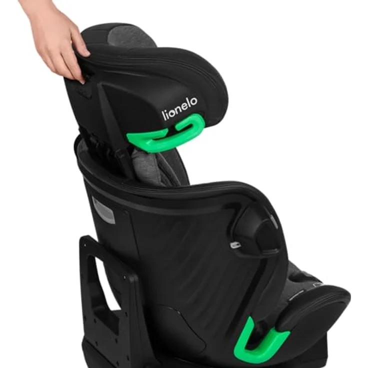 lionelo Autokindersitz HARMONY I-SIZE, 360° Basis, ISOFIX, i-Size, Gürtelalarm, ab Geburt - 12 Jahre, 0,00 kg - 36,00 kg, (Set), viele Annehmlichkeiten – Bild 6