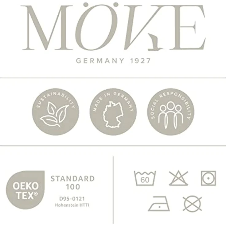 Möve Unisex-Bademantel Schalkragenmantel in Nature/Steel Blue, XS-XL, ideal für Sauna & Spa, Hotel, Morgenmantel – Bild 4