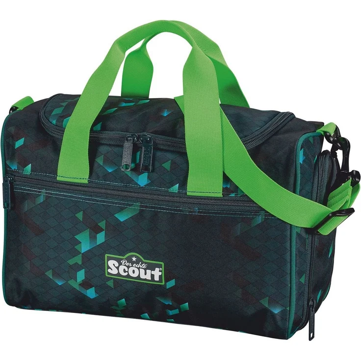 Scout Sporttasche Cubes, Kindersporttasche mit 16 l Volumen, Nassfach und verstellbarem Schulterriemen