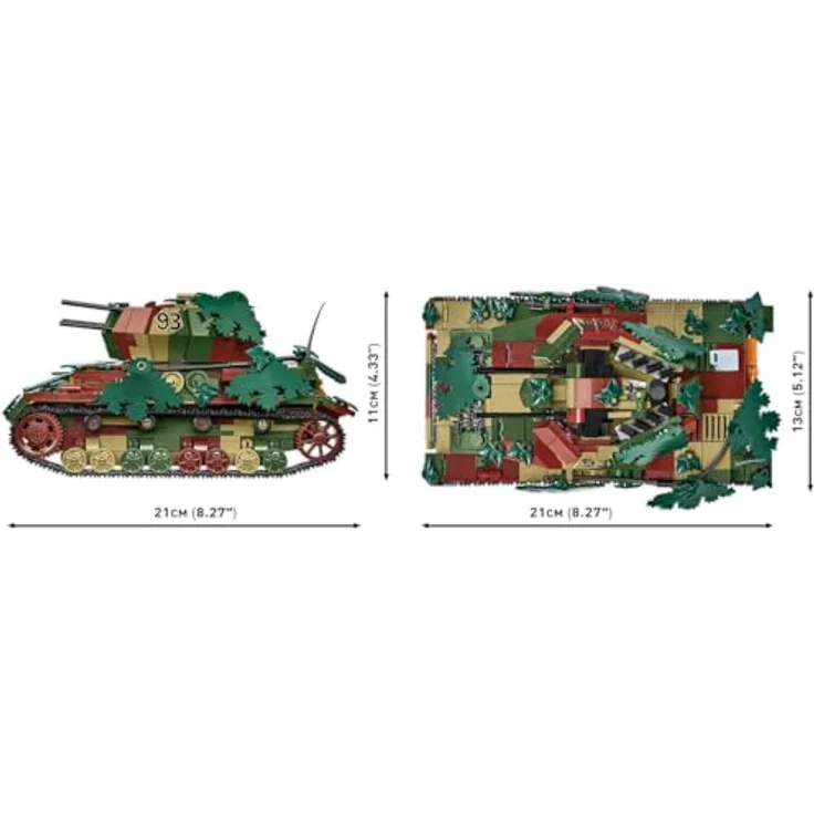 Cobi Executive Edition Flakpanzer IV Wirbelwind, 1:28 Modell mit 1.195 Bausteinen und drehbarer 2-cm-Flugabwehrkanone – Bild 3