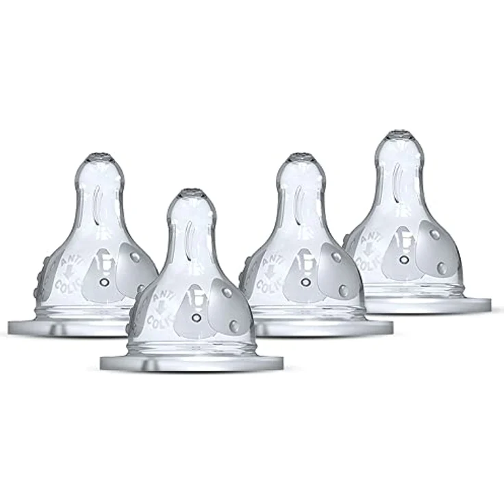 Dodie Anti-Colic Sauger, rund, Durchfluss 1 – langsam, 4 Stück, extra weiches Silikon, für Anfänger – Bild 1