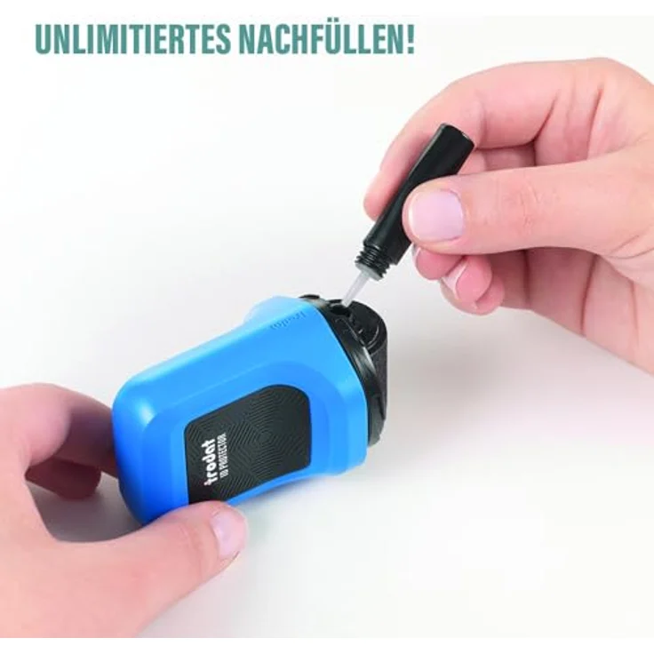 trodat Datenschutz-Rollstempel ID Protector, selbstfärbend schwarz, dokumentenechte Tinte, 2,5 cm Abdruckhöhe, langlebig – Bild 5