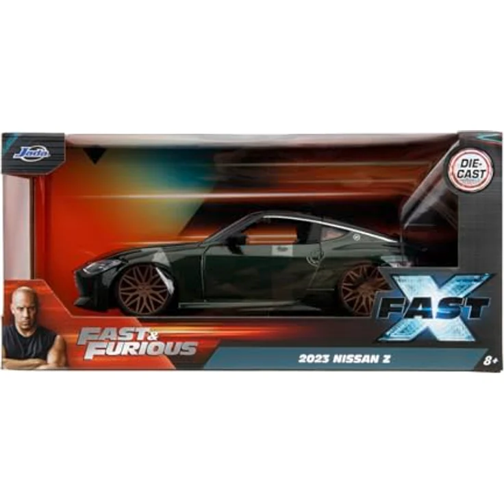 Jada Toys Fast and Furious 2023 Nissan Z Modellauto, grau, detailgetreues Film-Auto aus Fast & Furious 10, Maßstab 1:24 mit öffnenden Teilen, für Sammler ab 8 Jahren – Bild 4