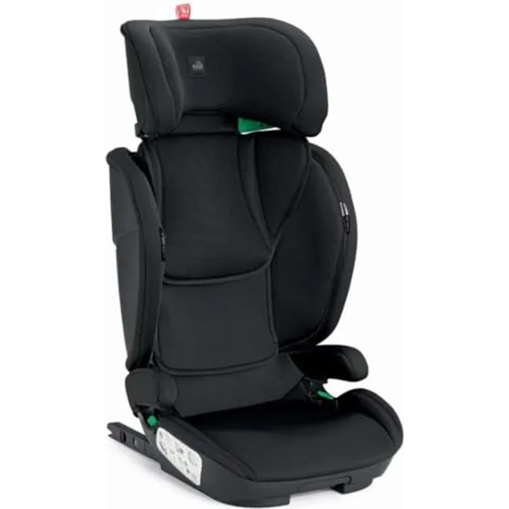 CAM Corsa Nero Autositz S174-179, seitlicher Kopfschutz, verstellbare 9-fache Kopfstütze, Gurtführung, Sitz mit Armlehnen, abnehmbare Bezüge, für Kinder von 100 cm bis 150 cm, Babyschale, Reisesitz