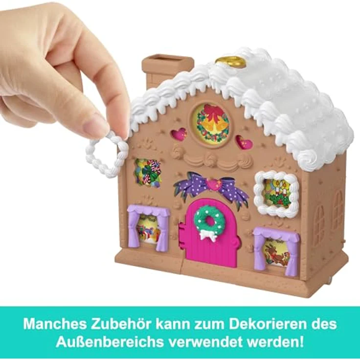 Polly Pocket Spielzeug-Adventskalender, Lebkuchenhaus mit 24 Überraschungsgeschenken und Minipuppe, für Kinder ab 4 Jahren – Bild 6