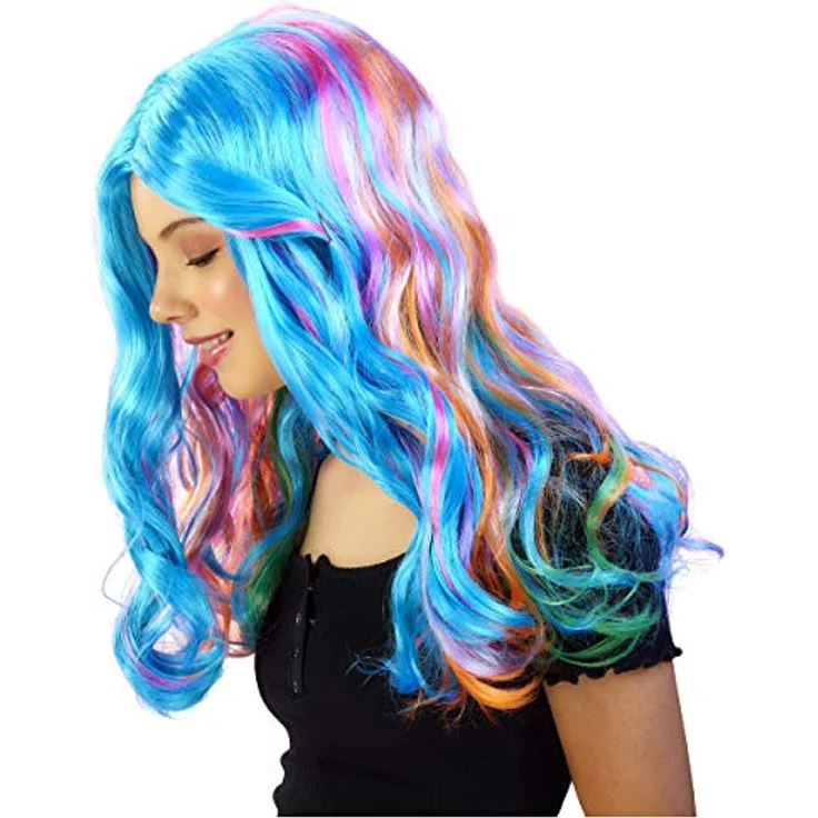 Rainbow High Perücke 45.72cm - Weiches, extra langes Haar für Rollenspiele - Glam Dress-Up Accessoire für Mädchen - Regenbogen – Bild 2