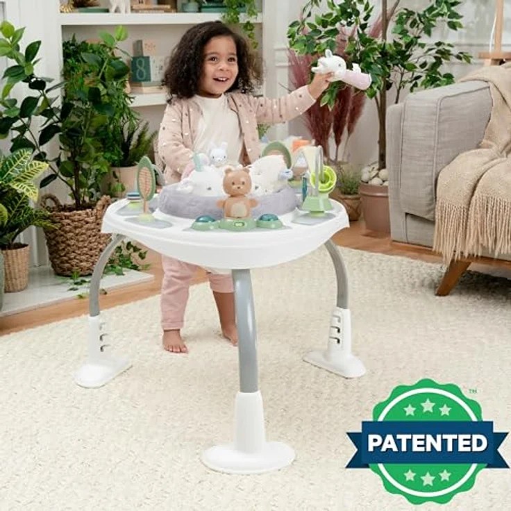 Ingenuity, Spring & Sprout, Aktivitätscenter 2-in-1, First Forest, Spielcentrum und Spieltisch mit Sprungkissen, Lichtern, Geräuschen und 11 interaktiven Aktivitäten, ab 6 monate – Bild 9