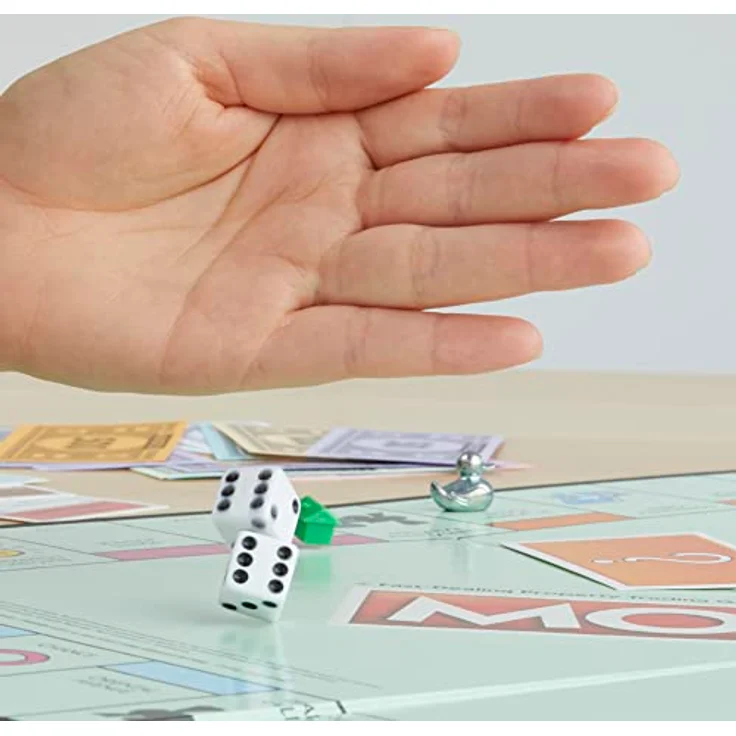 Monopoly Spiel, Familien-Brettspiel für 2 bis 6 Spieler, ab 8 Jahren für Kinder, mit 8 Spielfiguren (Figuren können variieren), ab 8 Jahren – Bild 8