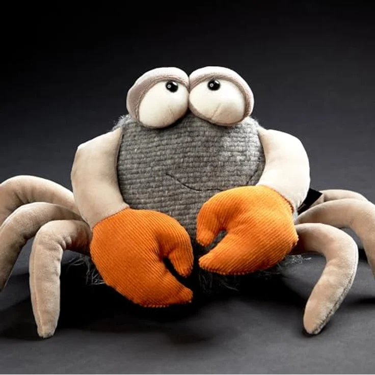 Sigikid 43213 Beasts by KUSCHELTIERE MIT PERSÖNLICHKEIT Plüschtier, grau/beige/orange/Krebs - Außergewöhnliches Qualitäts-Plüschtier für Sammler, Kinder und Erwachsene - KickKlick aus BeastsTown mit einzigartiger Geschichte – Bild 5