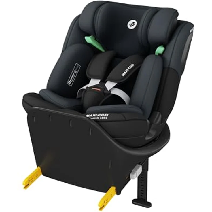Maxi-Cosi Autokindersitz Emerald S i-Size - Tonal Black, Reboarder Kinder Autositz bis 36 kg, ab Geburt-12 Jahre & Isofix-Base – Bild 2