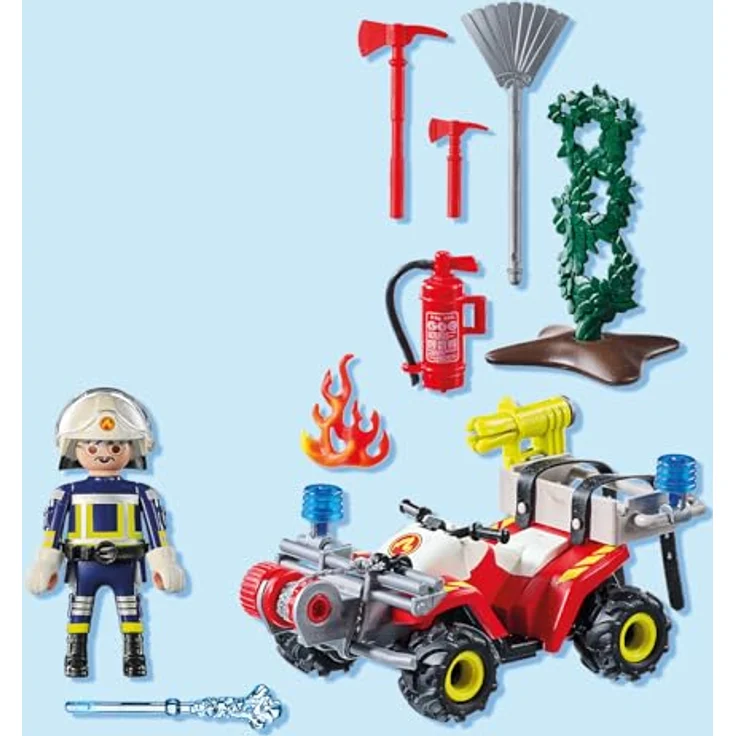 Playmobil Action - Action Heroes Fire Department Quad - 71825, Kinderspielzeugfahrzeug für Feuerwehrabenteuer – Bild 3