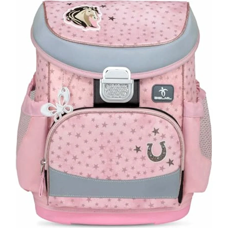 Belmil Mini-Fit Schulranzen Set 4-teilig (405-33/AG/S) (Star Horses) - Leichtes ergonomisches Schulranzen-Set für Erstklässler, wasserdicht, reflektierende Elemente, AGR empfohlen – Bild 2