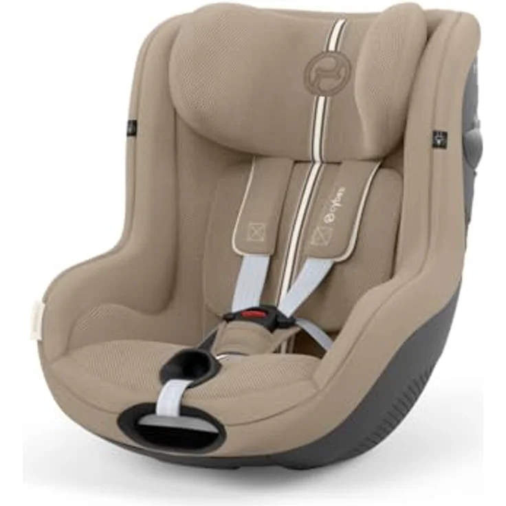 Cybex Sirona G i-Size Plus, Reboard Kindersitz mit 360°-Drehmechanismus, Almond Beige – Bild 2