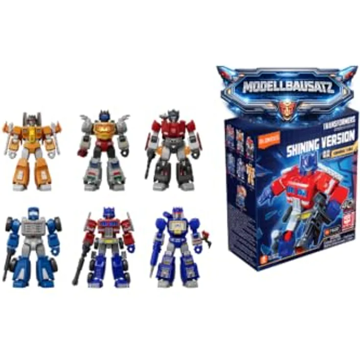 Simba Toys Blokees Transformers Shining 02, Sammelfigur mit beweglichen Punkten und leuchtenden Augen, 10 cm