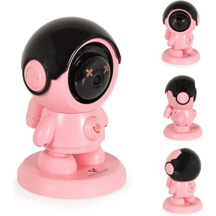 Cangaroo West Babyfoon Wifi Pink 99910879, Babyphone mit 360°-Drehung und Nachtsicht – Bild 1