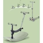 MICRO mini micro Deluxe Rock & go LED, 6-in-1 Scooter für Kinder von 1 bis 6 Jahren, olive sage