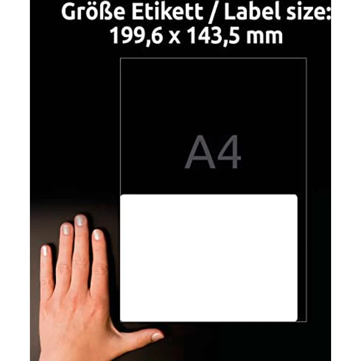 AVERY Zweckform 8018 Versandetiketten Art. 8018 (199,6 x 143,5 mm (A5) Adressetiketten selbstklebend für DHL und Hermes, Versandaufkleber, 3655, 300 Blatt, für alle Drucker) – Bild 3