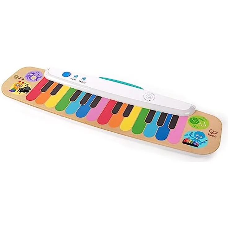 Baby Einstein, Hape, Notes & Keys Magic Touch Elektronisches Keyboard aus Holz für Kleinkinder, Über 150 Klänge und Melodien, Klavier-, Xylophon-, Hip-Hop- und Trommel-Klängen, ab 12 Monaten